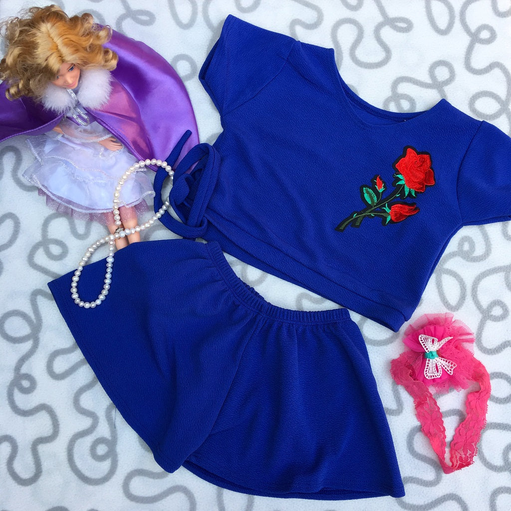 Rosy Blouse and Shorts Terno Blue